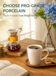 Sweese 16 Ounce Porcelain Coffee Mugs - Set of 6