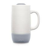 Gray 18oz Travel Mug with Handle and Lid