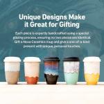 NOVA CERAMICS 12oz Travel Coffee Mug with Lid