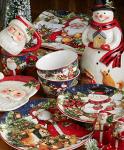 Set of 4 Snowman Holiday Coffee Mugs
