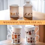Cute Dog Lover Coffee Mug Set of 4