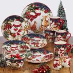 Set of 4 Snowman Holiday Coffee Mugs