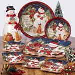 Set of 4 Snowman Holiday Coffee Mugs