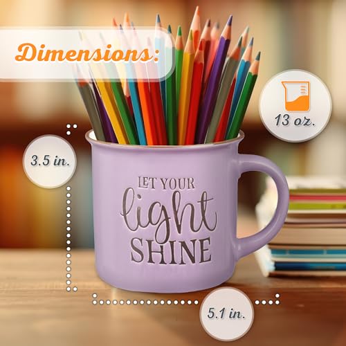 Lavender Inspirational Scripture Coffee Mug - Let Your Light Shine