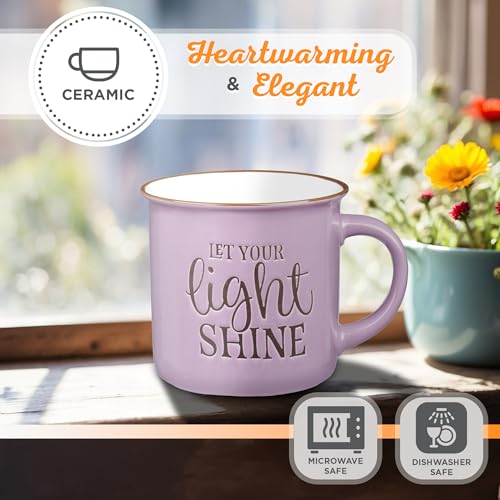 Lavender Inspirational Scripture Coffee Mug - Let Your Light Shine