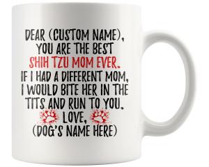 Personalized Shih Tzu Dog Mom Coffee Mug