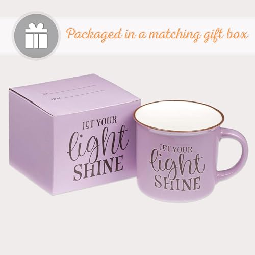Lavender Inspirational Scripture Coffee Mug - Let Your Light Shine
