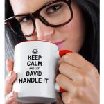 Keep Calm and Let David Handle It Mug