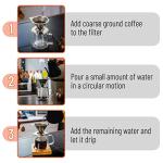 Pour Over Coffee Maker Set with Double Wall Glass