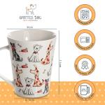 Cute Dog Lover Mug Set - 4 Ceramic Mugs
