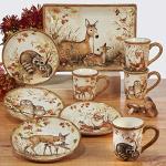 Woodland Mug Set with Fox, Owl, Deer, Raccoon