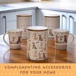 Cute Dog Lover Mug Set - 4 Ceramic Mugs