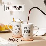 Unique Ceramic Coffee Mugs Set for Couples
