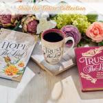 Inspirational Pink Rose Butterfly Ceramic Coffee Mug