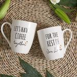 Unique Ceramic Coffee Mugs Set for Couples