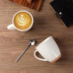 Set of 6 Stylish 12oz Beige Coffee Mugs