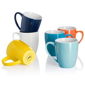 Sweese 12 Oz Porcelain Coffee Mug Set – 6 Colors