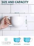 Teocera 16oz Large White Coffee Mugs Set