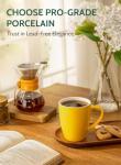 Sweese 12 Oz Porcelain Coffee Mug Set – 6 Colors