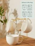 Teocera 16oz Large White Coffee Mugs Set