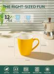 Sweese 12 Oz Porcelain Coffee Mug Set – 6 Colors
