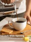 Teocera 16oz Large White Coffee Mugs Set