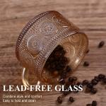 Set of 2 Vintage Amber Glass Coffee Mugs
