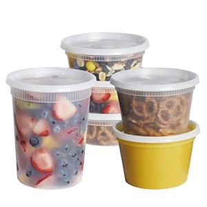 GUSTO To Go Food Containers with Lids - 48 Count