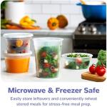 GUSTO To Go Food Containers with Lids - 48 Count