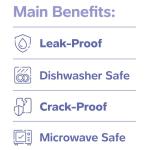 GUSTO To Go Food Containers with Lids - 48 Count