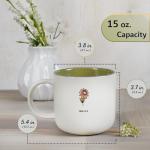 Sage Green Floral Bible Verse Coffee Mug 15 oz