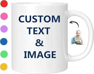 Customizable Ceramic Coffee Mug with Print Options