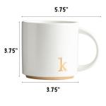 Personalized 15 oz Golden Initial Coffee Mug