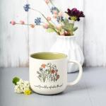 Sage Green Floral Bible Verse Coffee Mug 15 oz