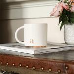 Personalized Golden Initial Ceramic Coffee Mug