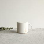 Personalized Golden Initial Ceramic Coffee Mug