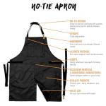 Panther Black No-Tie Adjustable Apron for Everyone