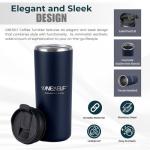 Navy Blue Insulated Stainless Steel Travel Mug