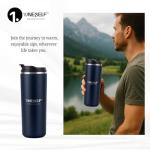 Navy Blue Insulated Stainless Steel Travel Mug