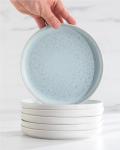Stylish Beige-Blue Stoneware Coffee Mug Set of 4