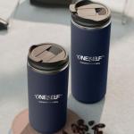 Navy Blue Insulated Stainless Steel Travel Mug