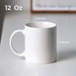 Set of 12 Off White Ceramic Coffee Mugs