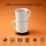 Set of 4 White Ceramic Coffee Mugs