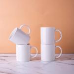 Set of 12 Off White Ceramic Coffee Mugs