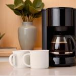 Set of 4 White Ceramic Coffee Mugs