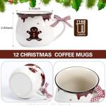 Set of 6 Christmas Ceramic Coffee Mugs