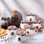 Set of 6 Christmas Ceramic Coffee Mugs