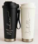 Personalized Insulated Travel Mug with Straw