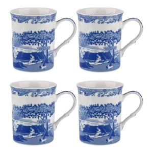 Spode Blue Italian Scenic Mug Set of 4
