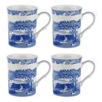 Spode Blue Italian Scenic Mug Set of 4